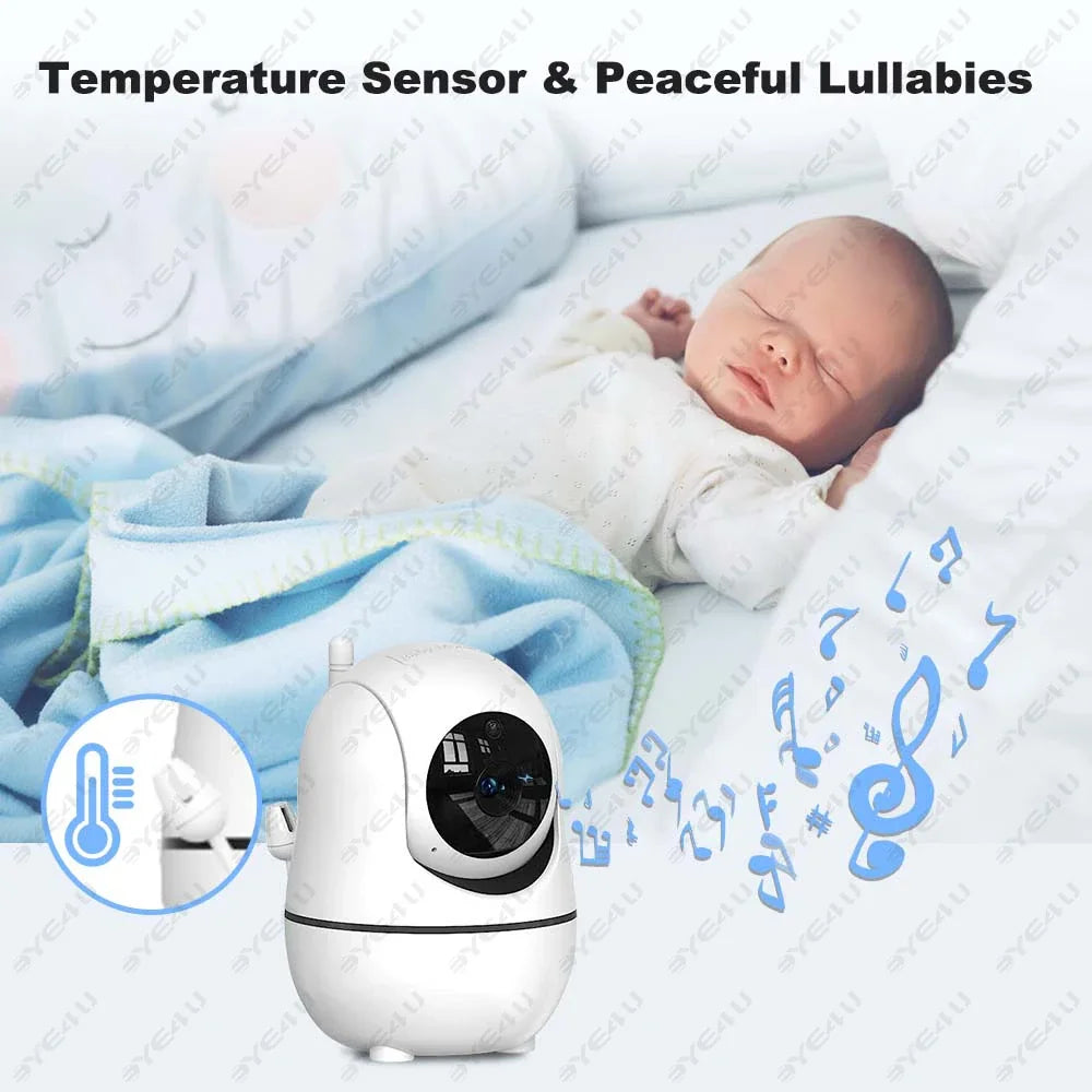 Babyphone Vidéo 5 Pouces Avec Caméra PTZ Et Vision Nocturne