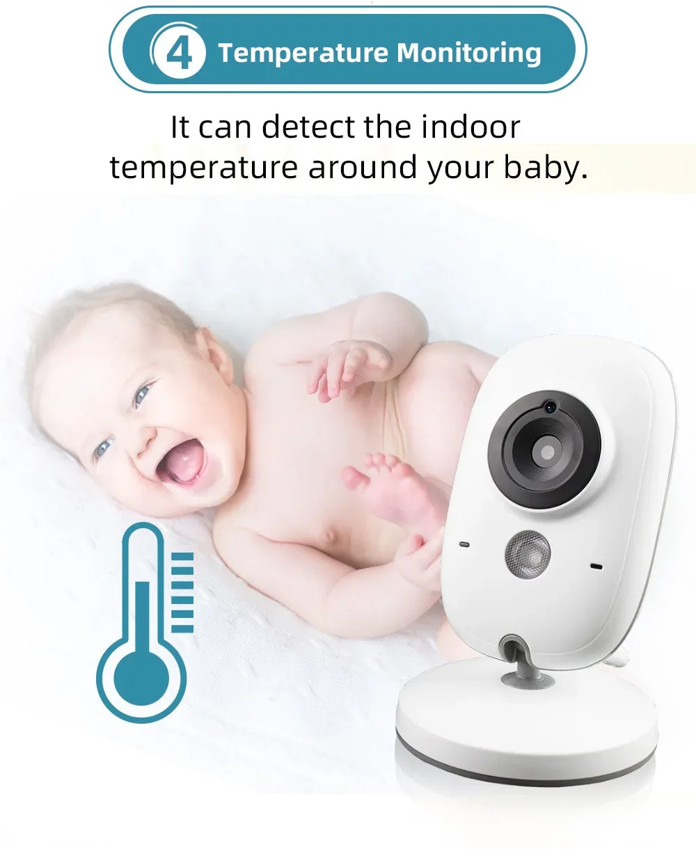 Babyphone Vidéo Sans Fil Avec Vision Nocturne