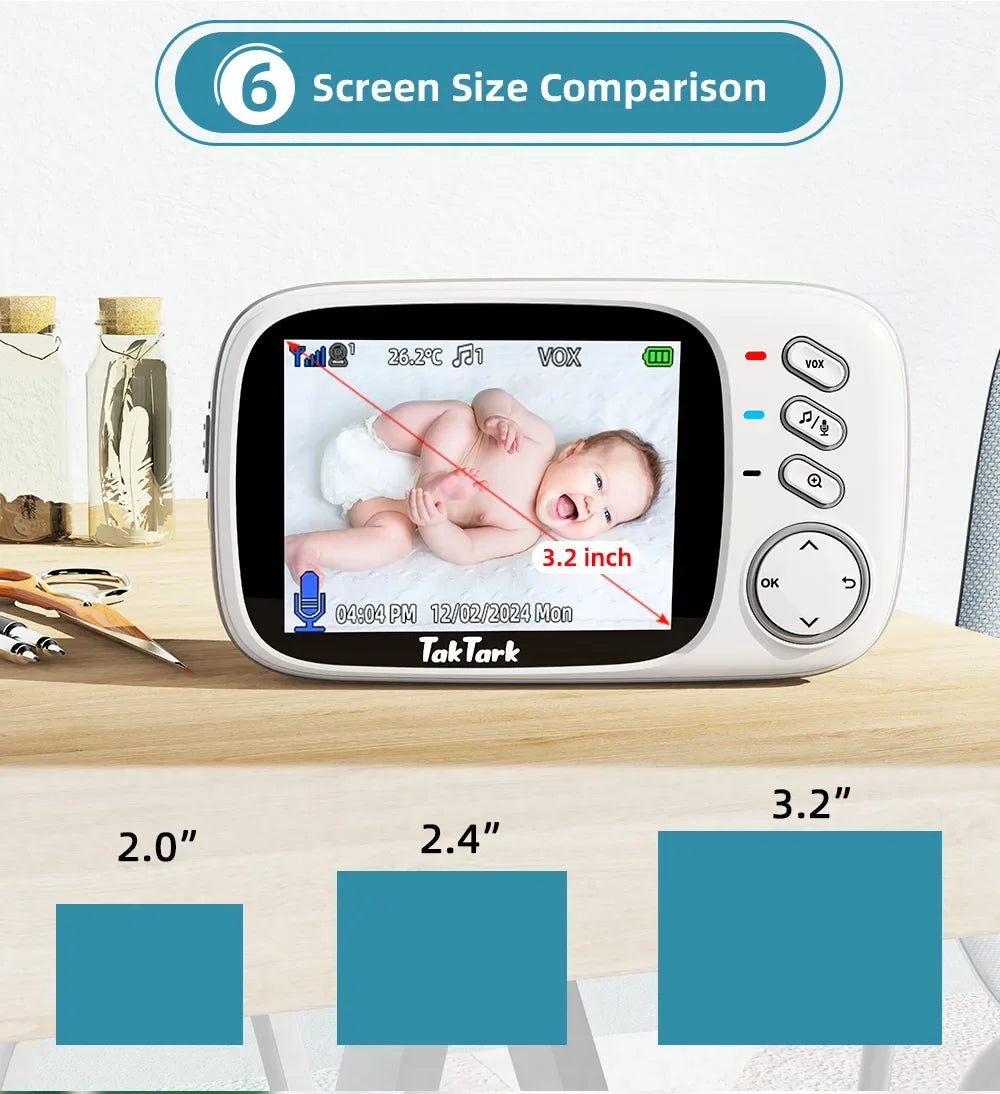 Babyphone Vidéo Sans Fil Avec Vision Nocturne