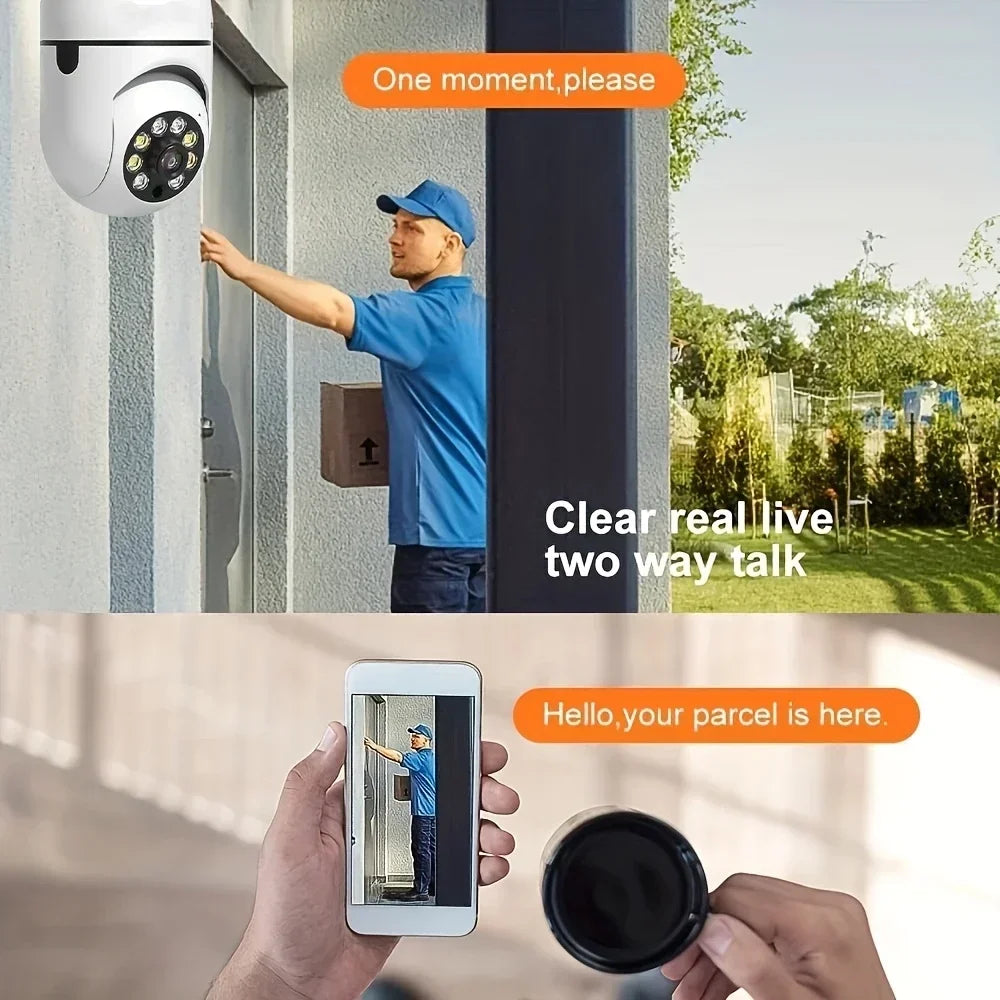 Caméra Ampoule WiFi Extérieure Avec Vision 360°