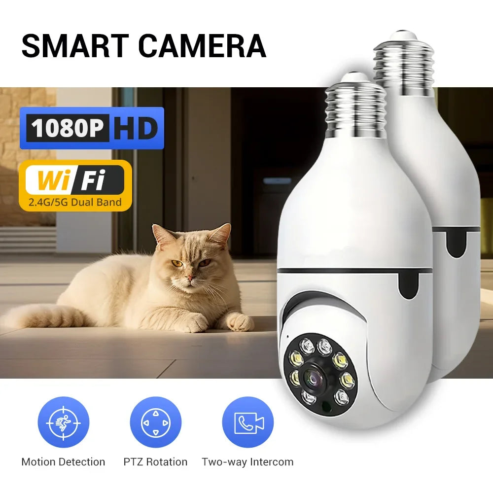 Caméra Ampoule WiFi Extérieure Avec Vision 360°