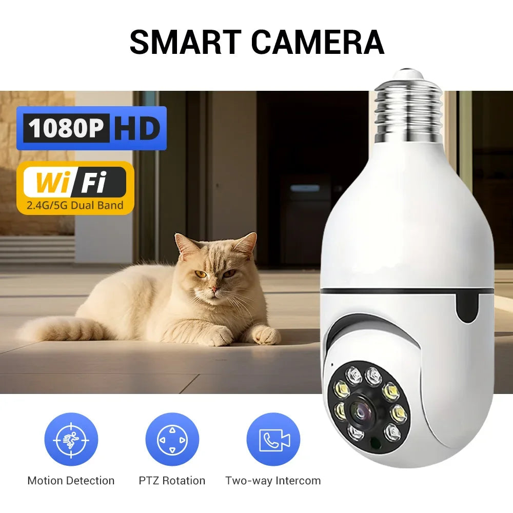 Caméra Ampoule WiFi Extérieure Avec Vision 360° Image