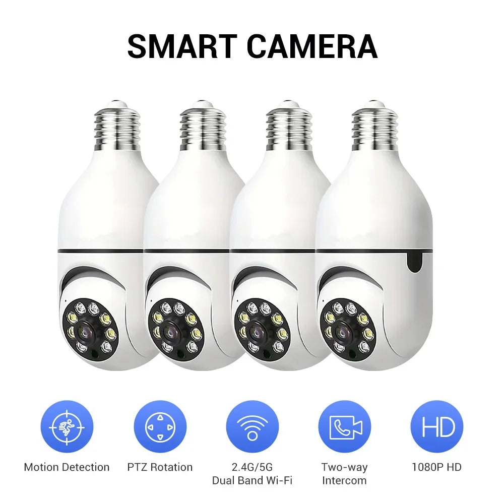 Caméra Ampoule WiFi Extérieure Avec Vision 360°