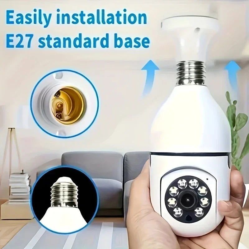 Caméra Ampoule WiFi Extérieure Avec Vision 360°