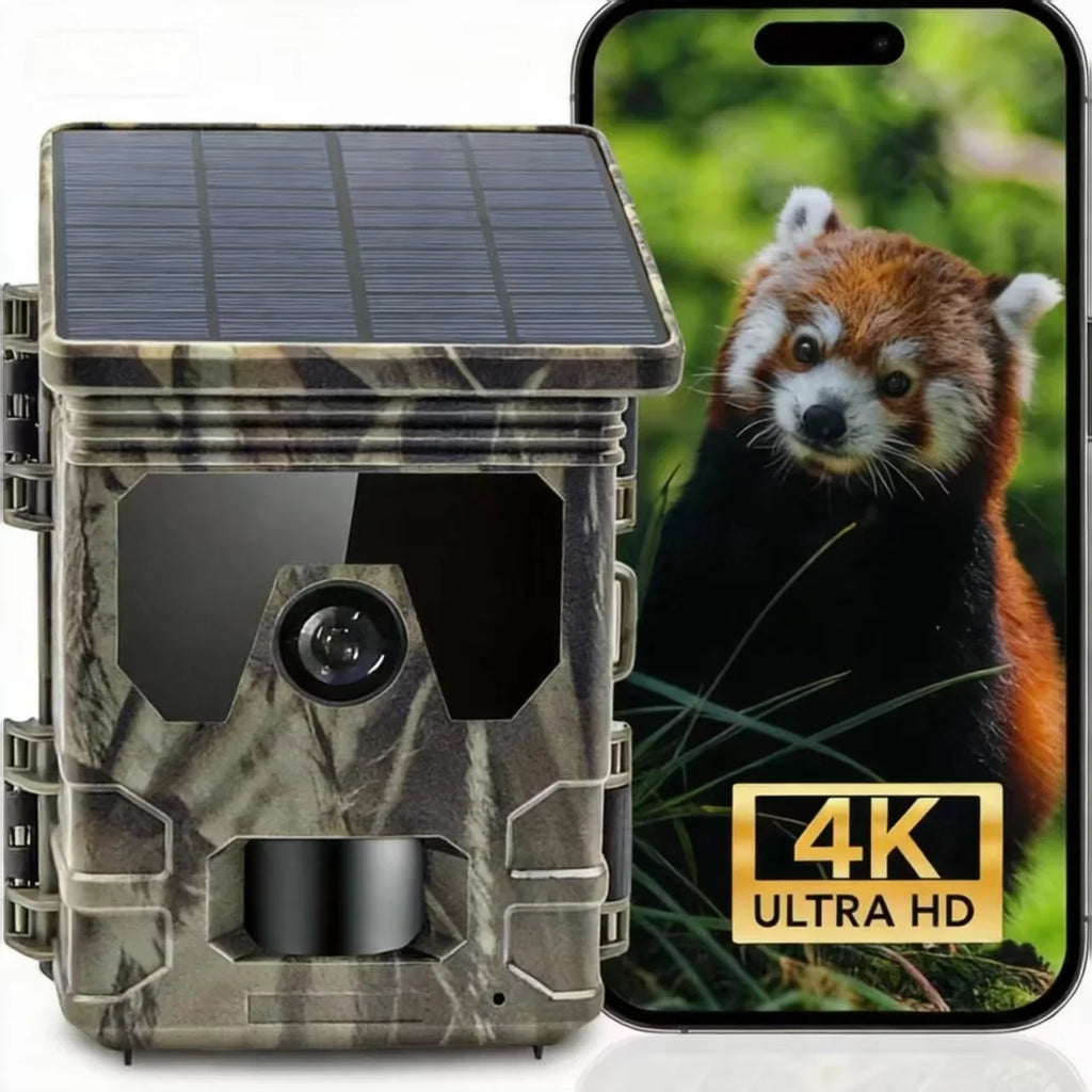 Caméra De Chasse Solaire 4K Avec Vision Nocturne