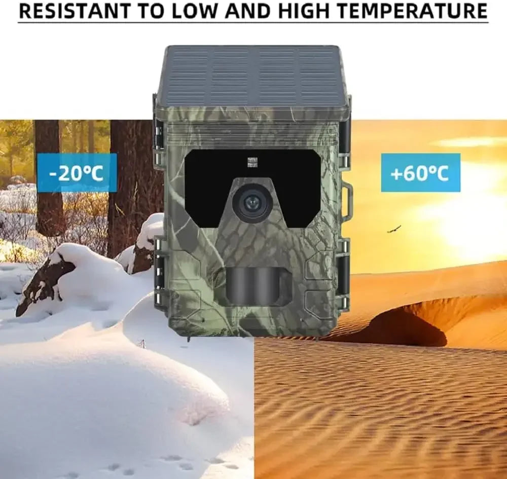 Caméra De Chasse Solaire 4K Avec Vision Nocturne