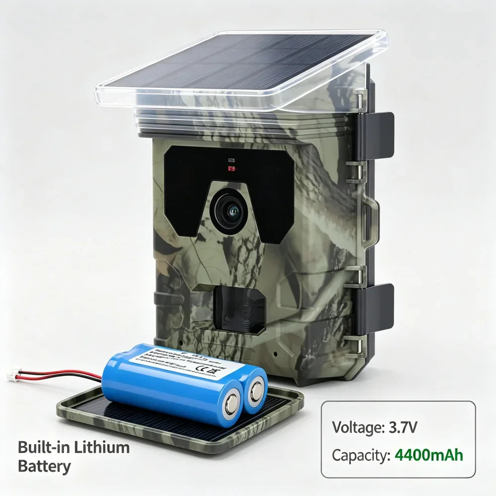 Caméra De Chasse Solaire 4K Avec Vision Nocturne Image