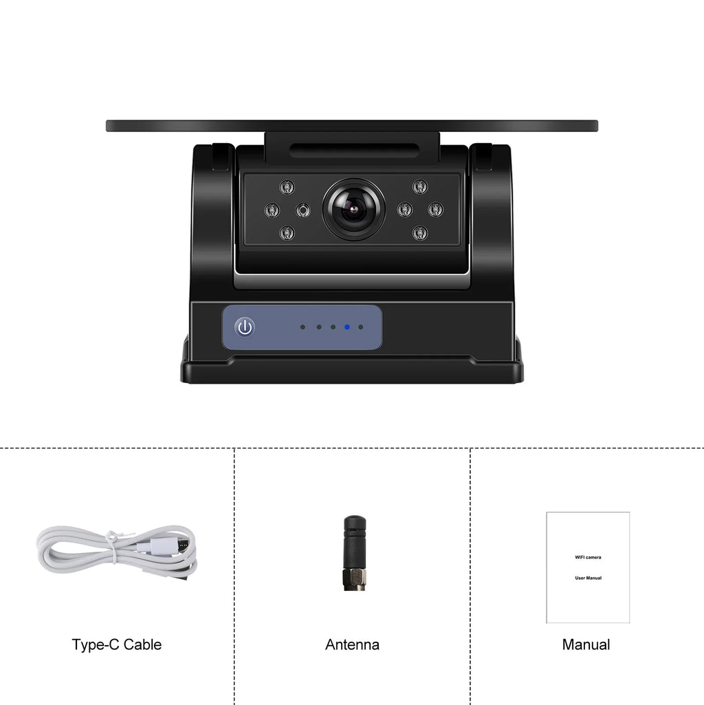 Caméra De Recul Sans Fil Solaire 720P Étanche