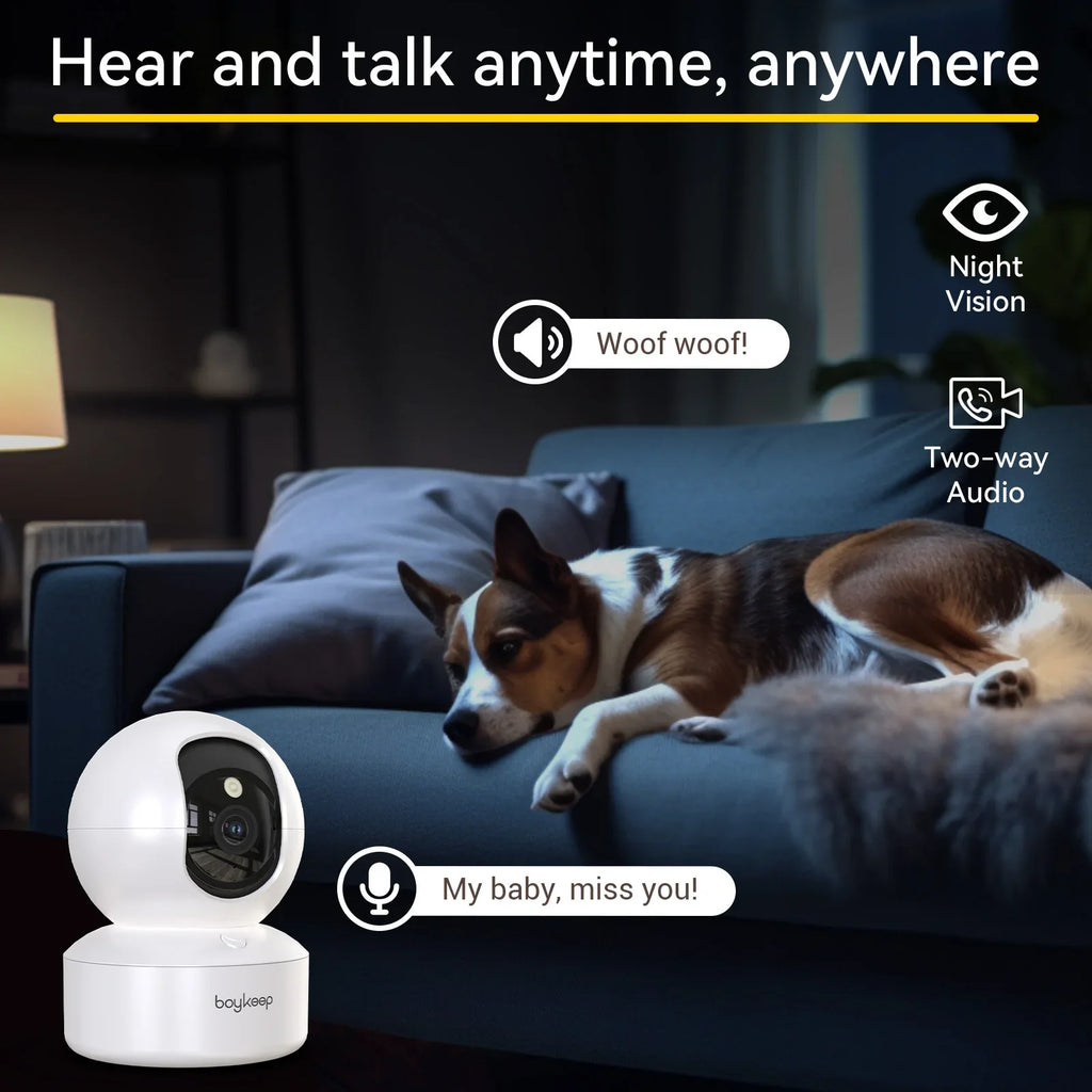 Caméra De Sécurité Intérieure 2K Wi-Fi 360°