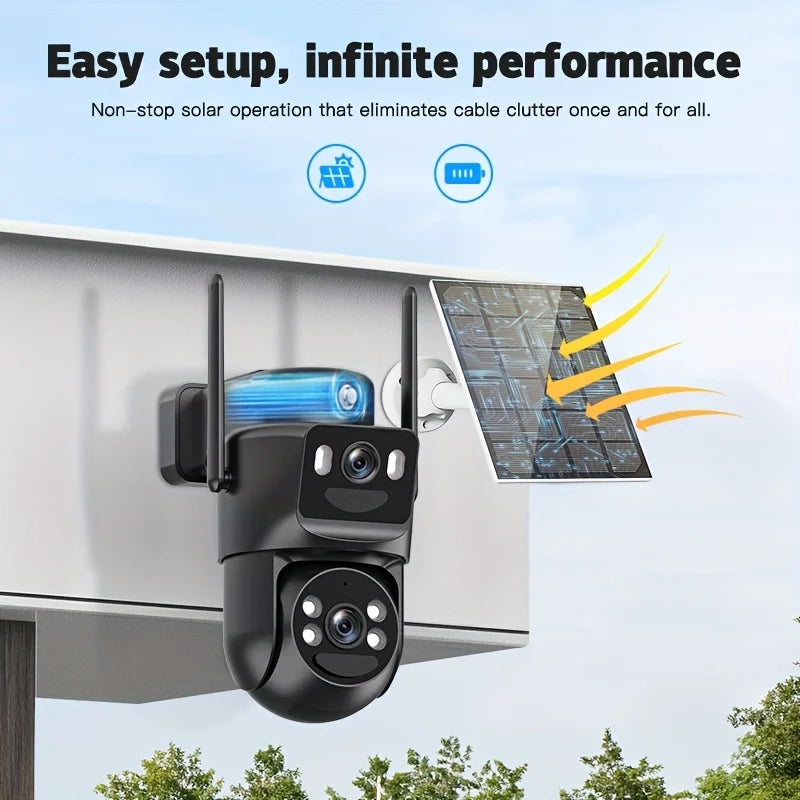 Caméra de Sécurité Solaire 4G LTE PTZ 1080P — photo 4