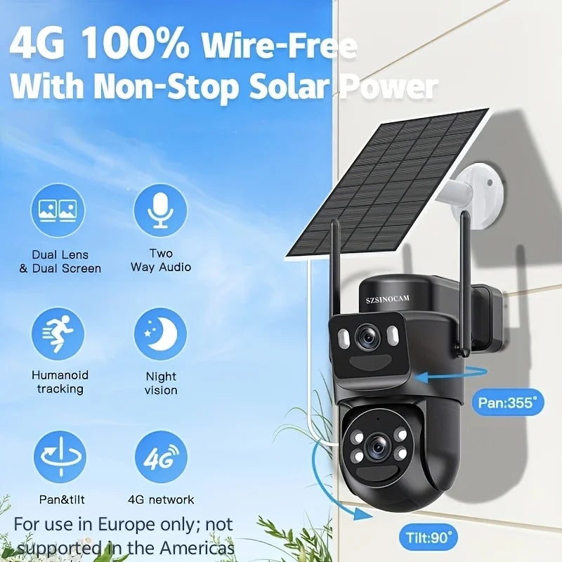 Caméra de Sécurité Solaire 4G LTE PTZ 1080P — photo 11