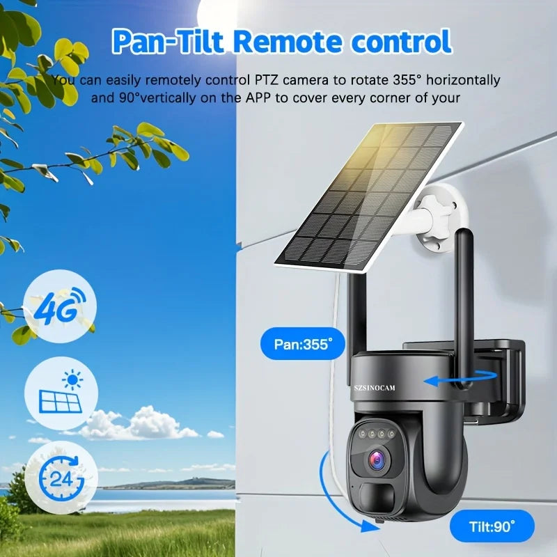 Caméra De Sécurité Solaire 4G LTE PTZ — photo 6