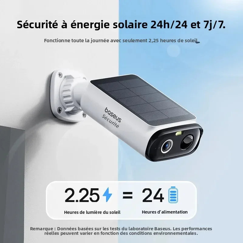 Caméra De Sécurité Solaire Extérieure Sans Fil 2K