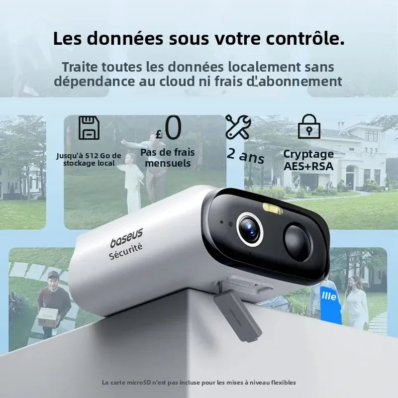 Caméra De Sécurité Solaire Extérieure Sans Fil 2K
