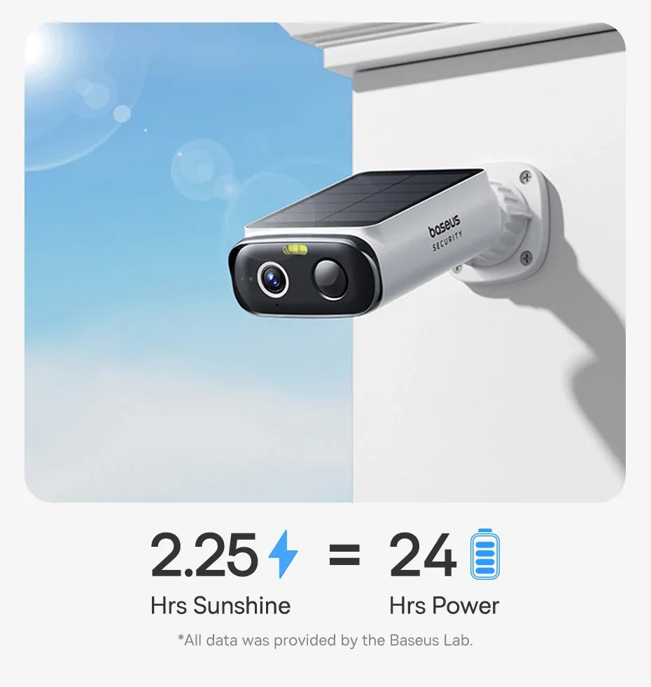 Caméra De Sécurité Solaire Extérieure Sans Fil 2K