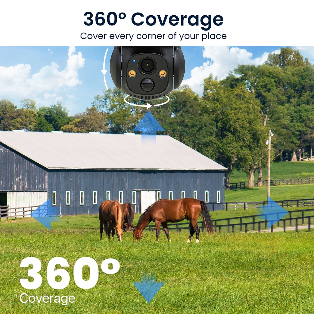 Caméra De Surveillance 4G Solaire Avec Batterie 15 000 mAh