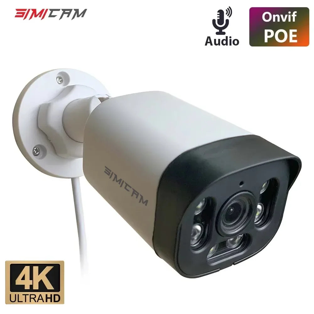 Caméra De Surveillance Bullet 4K Avec Vision Nocturne