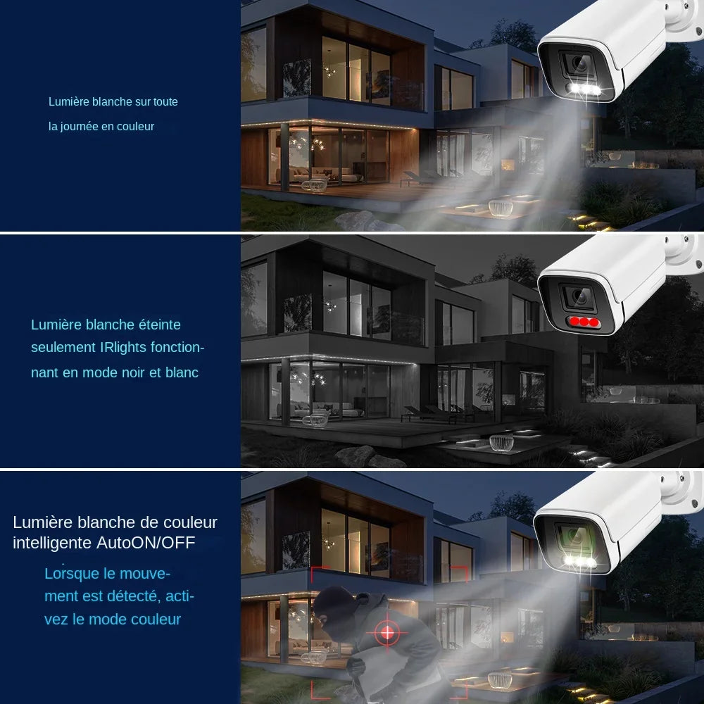 Caméra De Surveillance Extérieure 4K 8 MP PoE