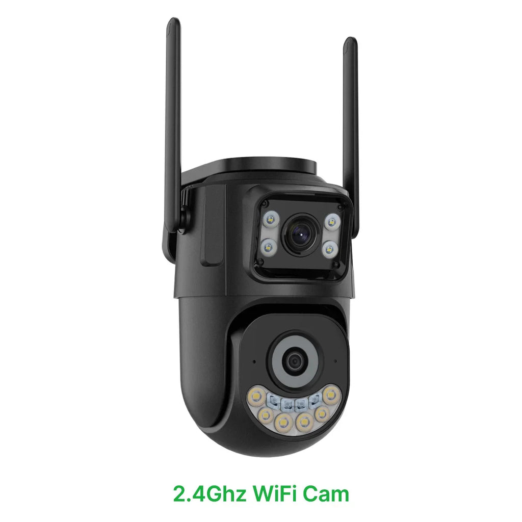 Caméra De Surveillance Extérieure Double Objectif Wi‑Fi