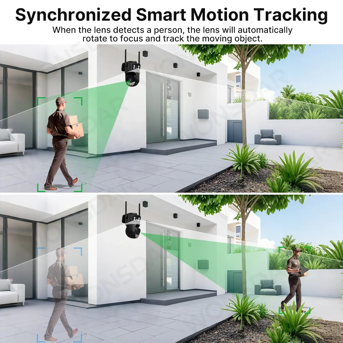Caméra De Surveillance Extérieure Double Objectif Wi‑Fi
