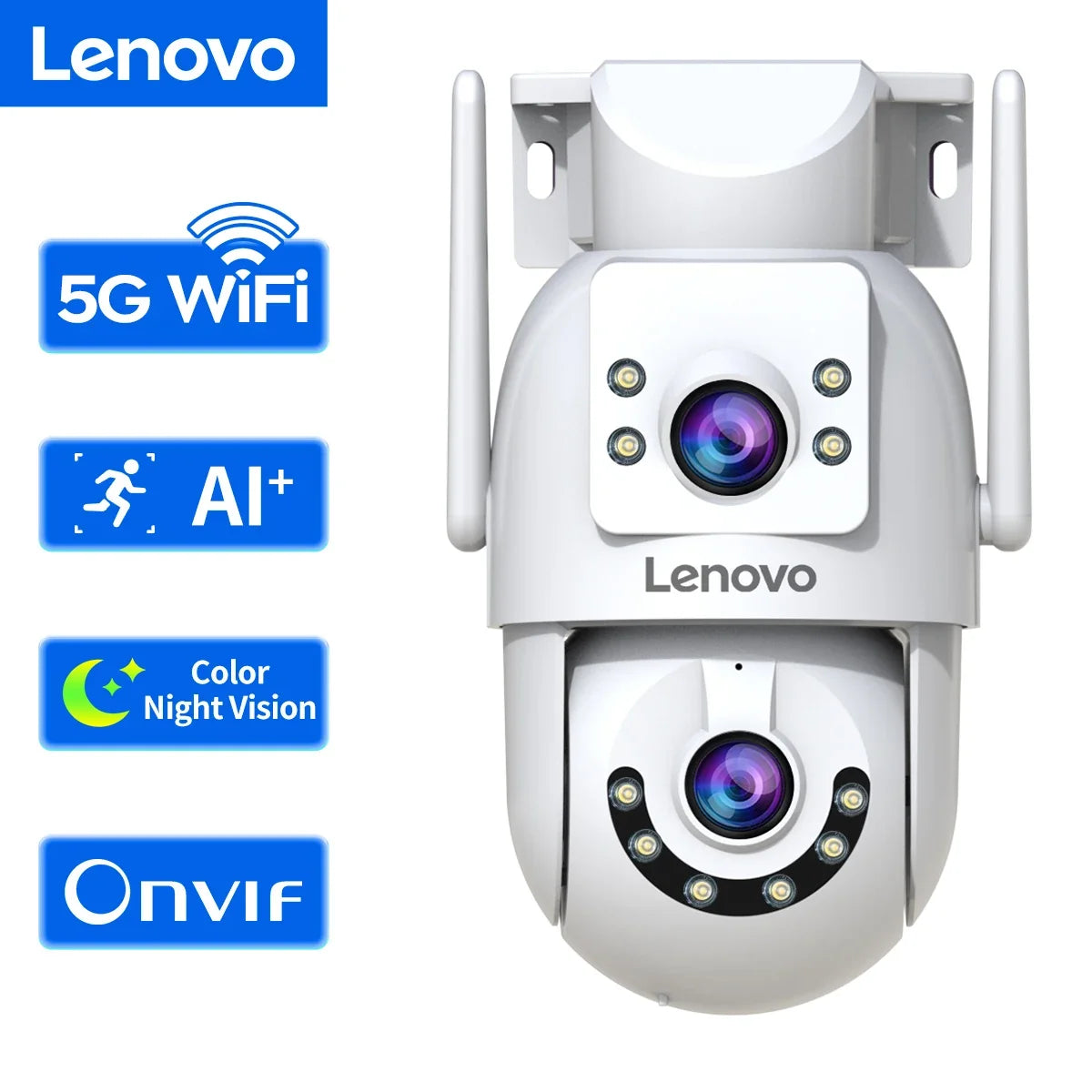 Caméra De Surveillance Extérieure Double Objectif WiFi PTZ