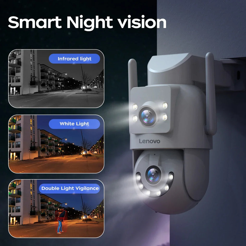 Caméra De Surveillance Extérieure Double Objectif WiFi PTZ