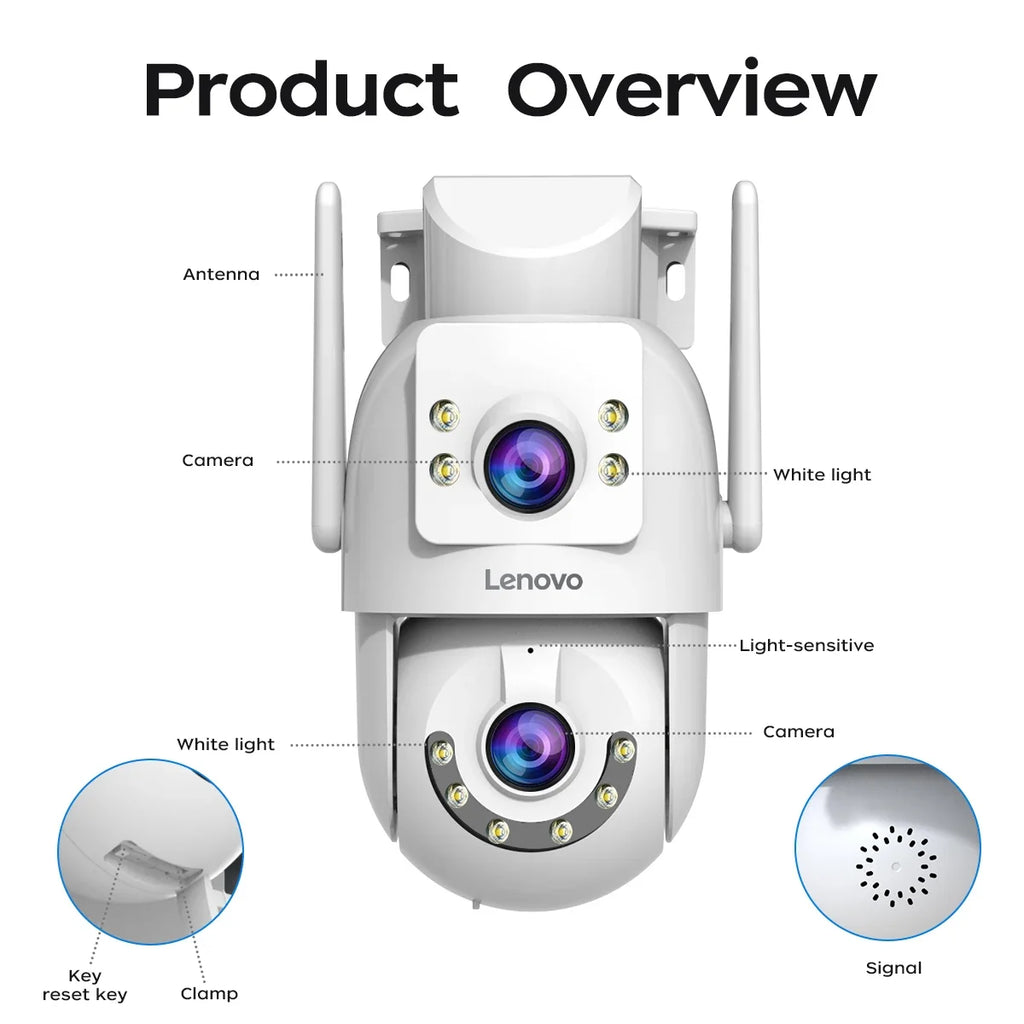 Caméra De Surveillance Extérieure Double Objectif WiFi PTZ