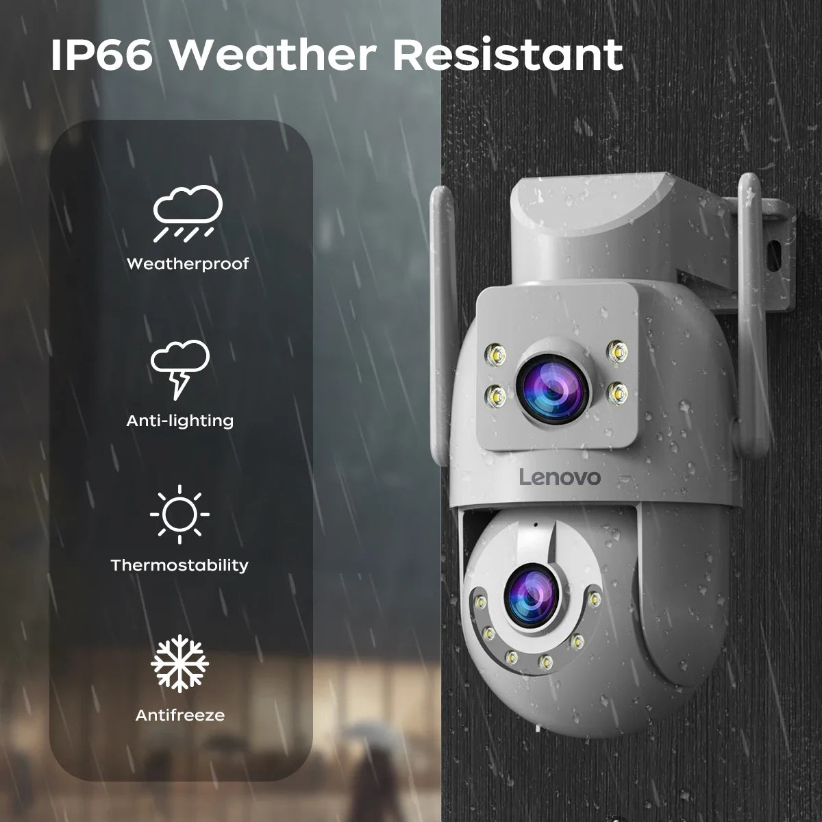 Caméra De Surveillance Extérieure Double Objectif WiFi PTZ Image