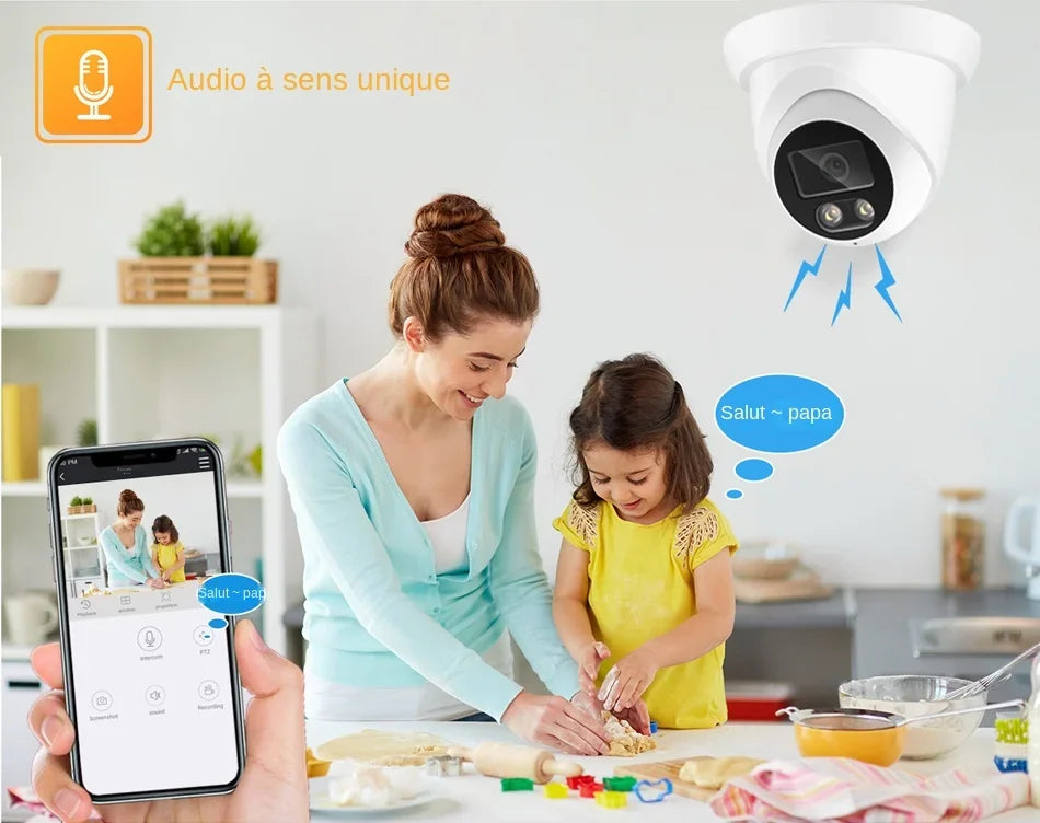 Caméra De Surveillance Extérieure IP POE 8MP 4K