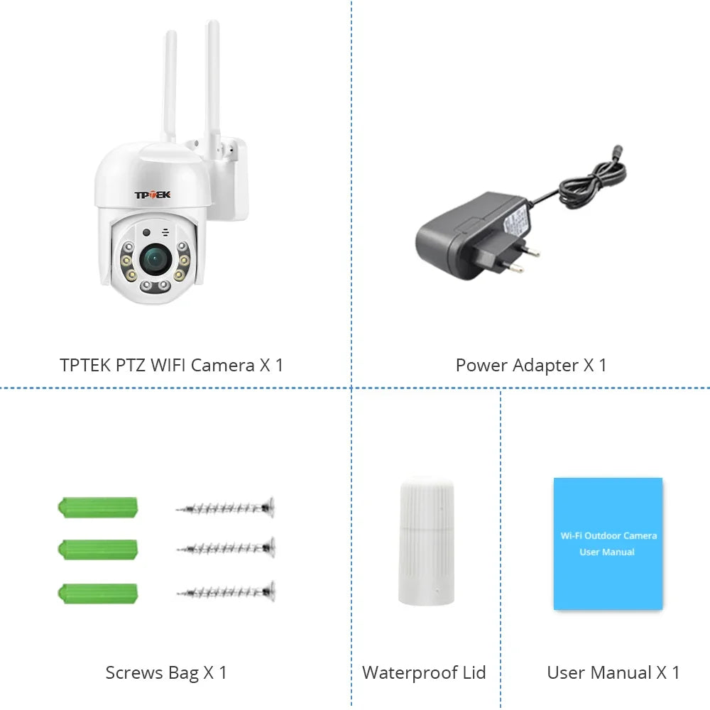 Caméra De Surveillance Extérieure PTZ WiFi 4MP