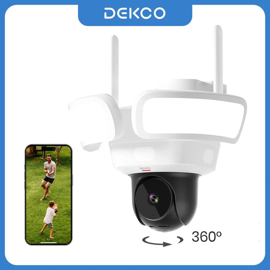 Caméra De Surveillance Extérieure WiFi 3K Avec Projecteur