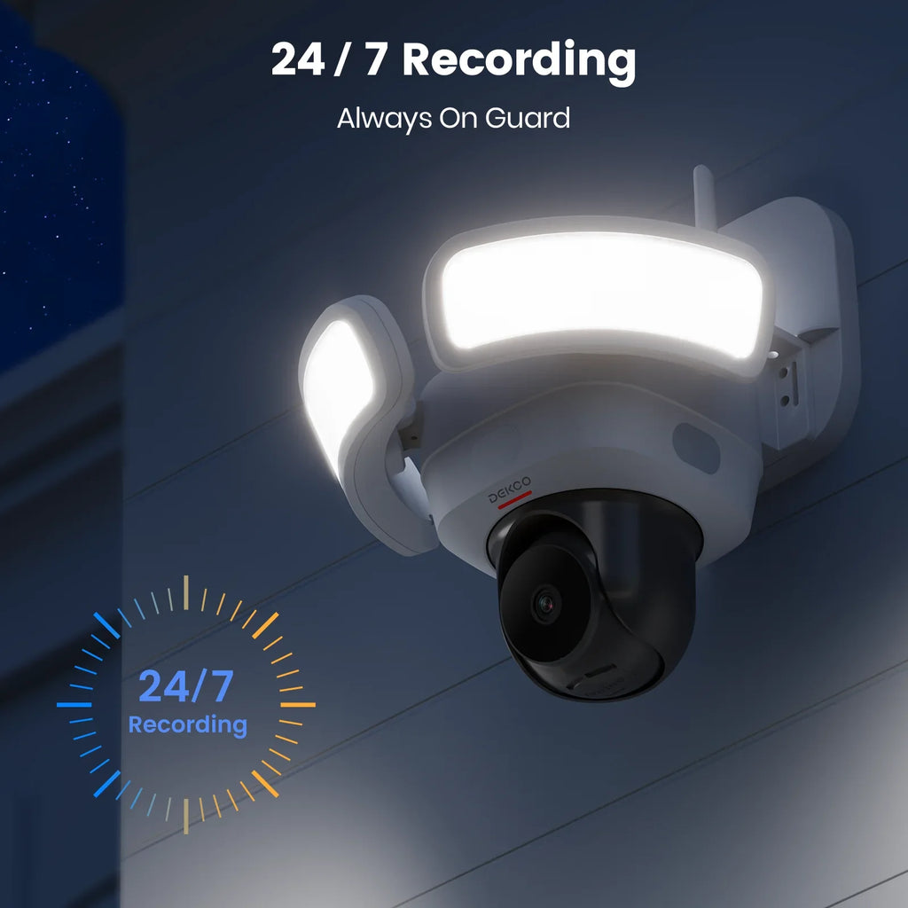 Caméra De Surveillance Extérieure WiFi 3K Avec Projecteur