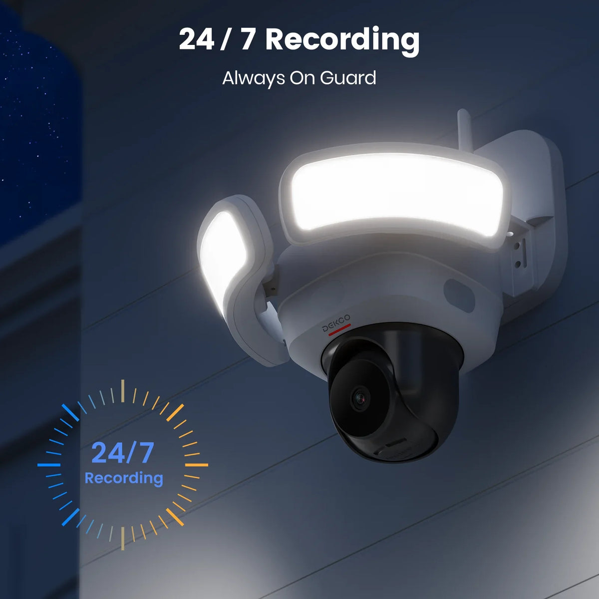 Caméra De Surveillance Extérieure WiFi 3K Avec Projecteur