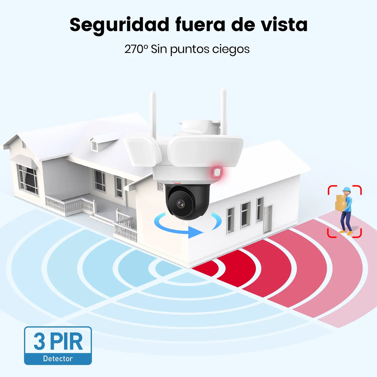 Caméra De Surveillance Extérieure WiFi 3K Avec Projecteur Image