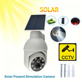 Caméra De Surveillance Factice Solaire À LED