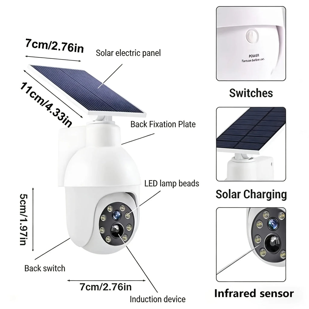 Caméra De Surveillance Factice Solaire À LED — photo 10