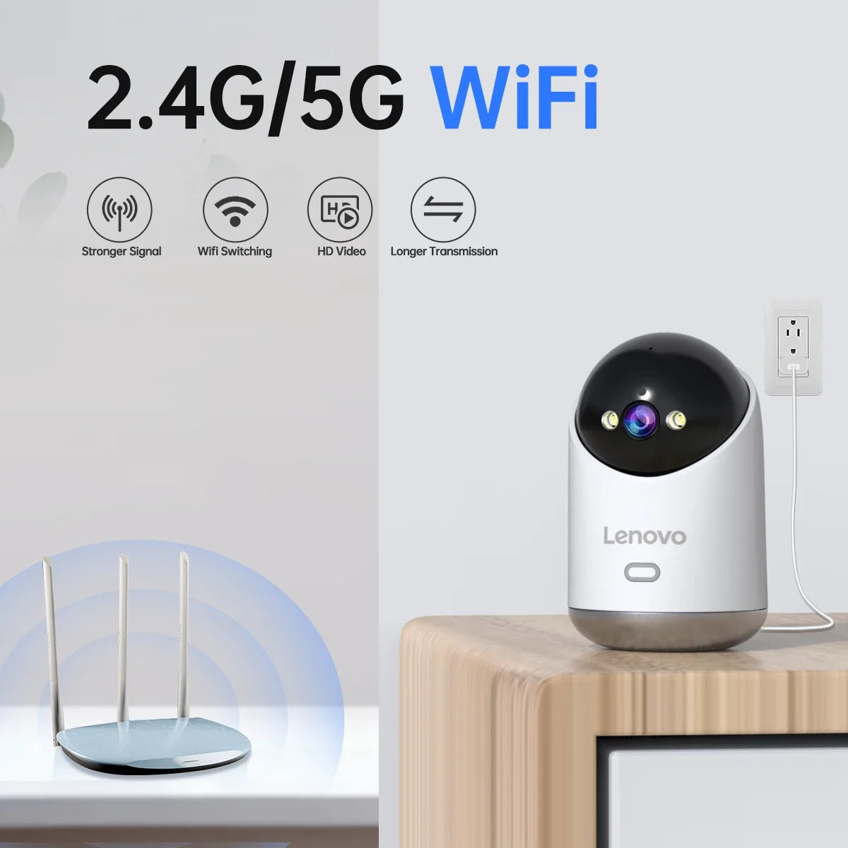 Caméra De Surveillance Intelligente WiFi 5 MP Avec Vision Nocturne