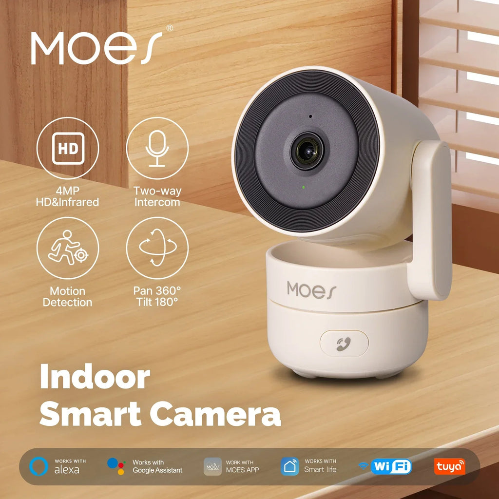 Caméra De Surveillance Intérieure WiFi 4MP Panoramique