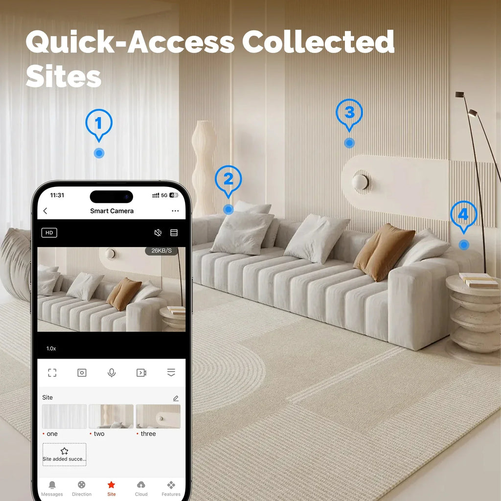 Caméra De Surveillance Intérieure WiFi 4MP Panoramique