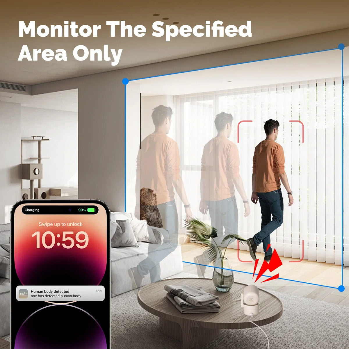 Caméra De Surveillance Intérieure WiFi 4MP Panoramique