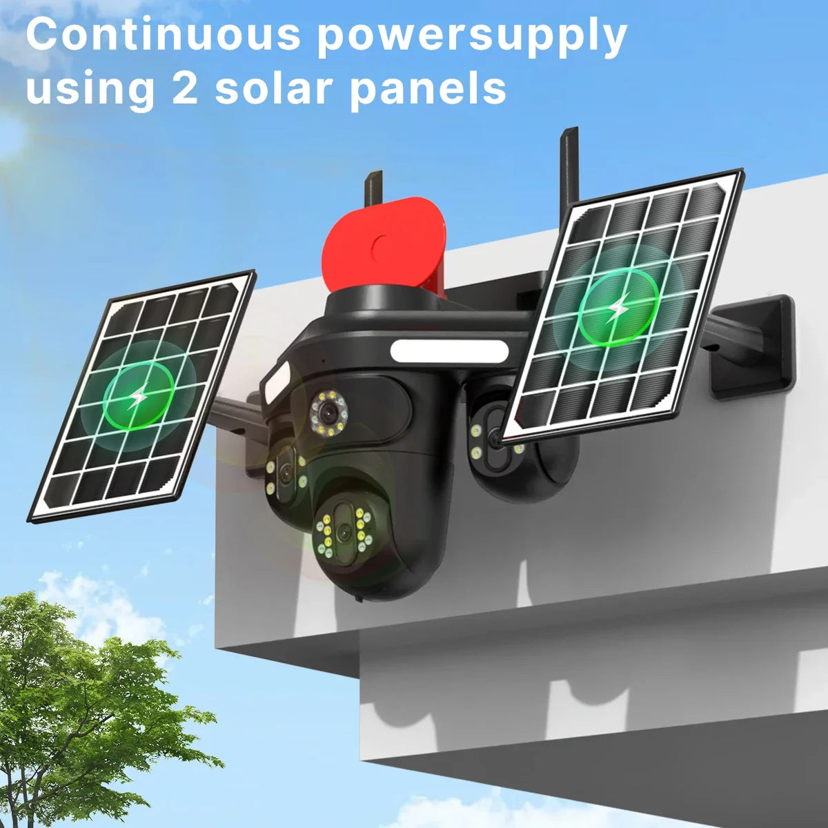 Caméra De Surveillance Solaire 4G Avec Suivi Humain IA
