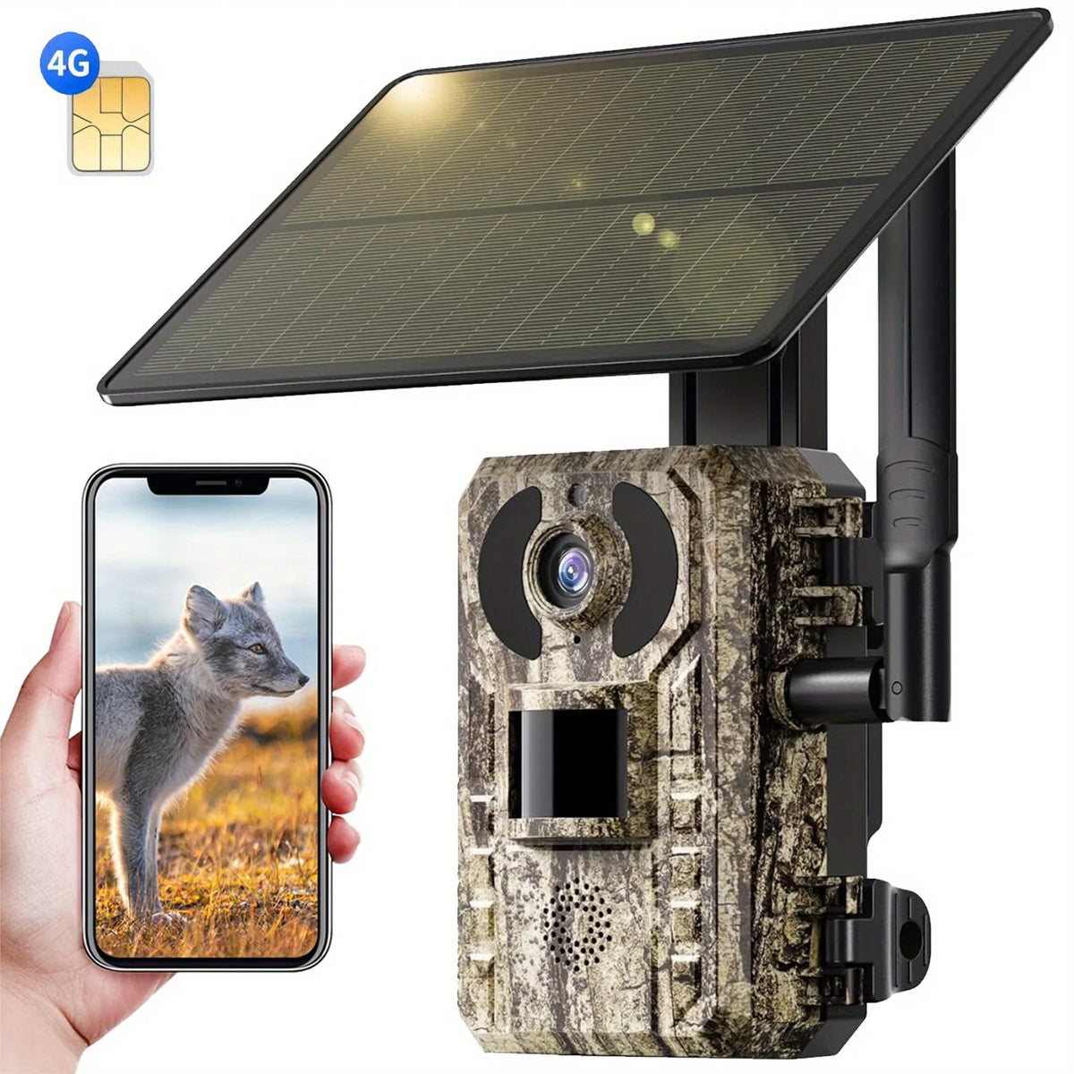 Caméra de Surveillance Solaire 4G avec Vision Nocturne