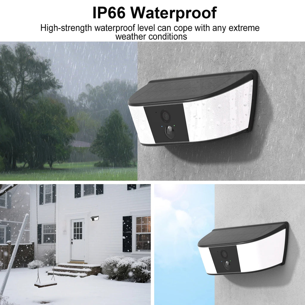 Caméra de Surveillance Solaire Extérieure 2K avec Batterie