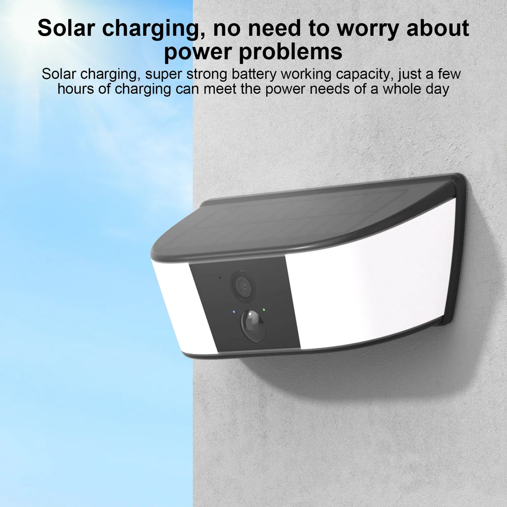Caméra de Surveillance Solaire Extérieure 2K avec Batterie