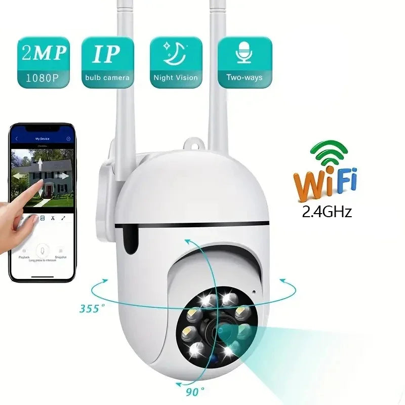 Caméra De Surveillance Wi-Fi 1080P Avec Vision Nocturne