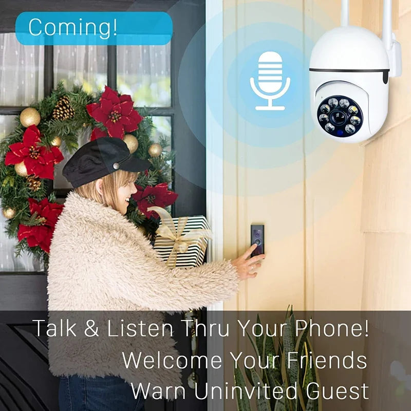 Caméra De Surveillance Wi-Fi 1080P Avec Vision Nocturne