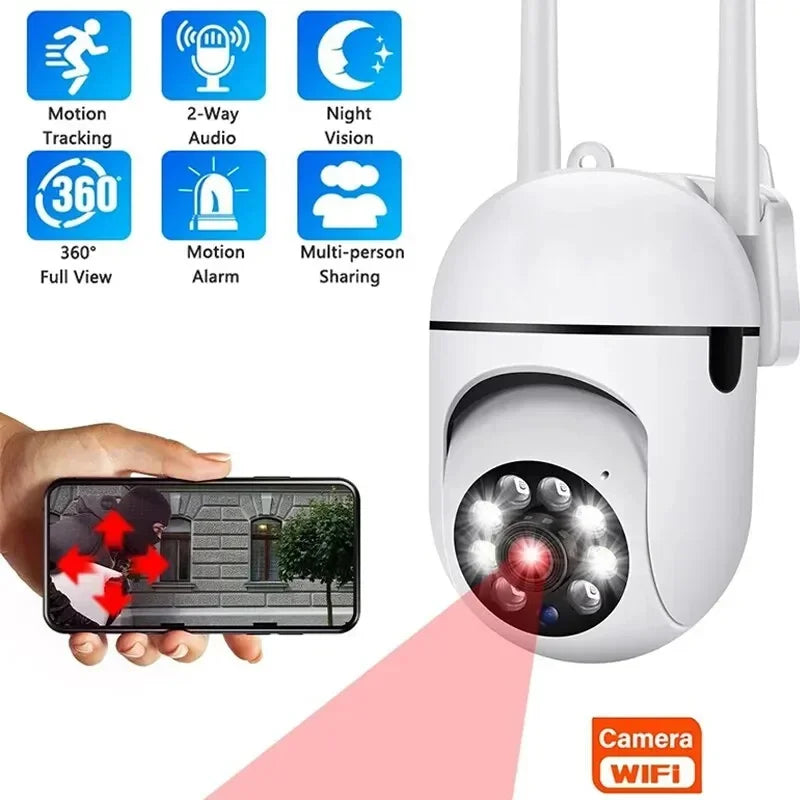Caméra De Surveillance Wi-Fi 1080P Avec Vision Nocturne