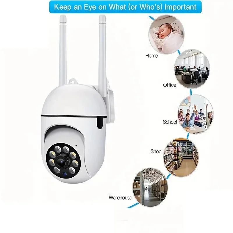 Caméra De Surveillance Wi-Fi 1080P Avec Vision Nocturne
