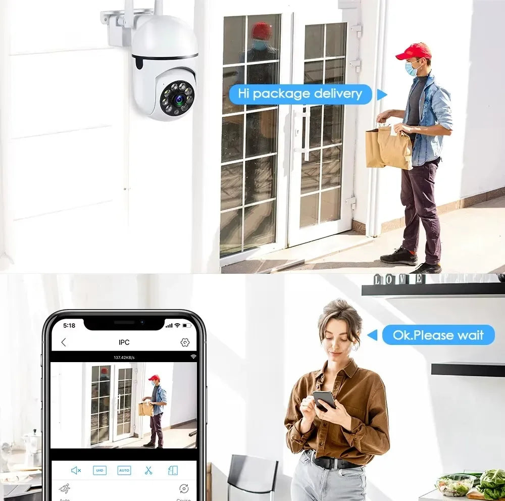 Caméra De Surveillance Wi-Fi PTZ 8MP Avec Zoom 4X