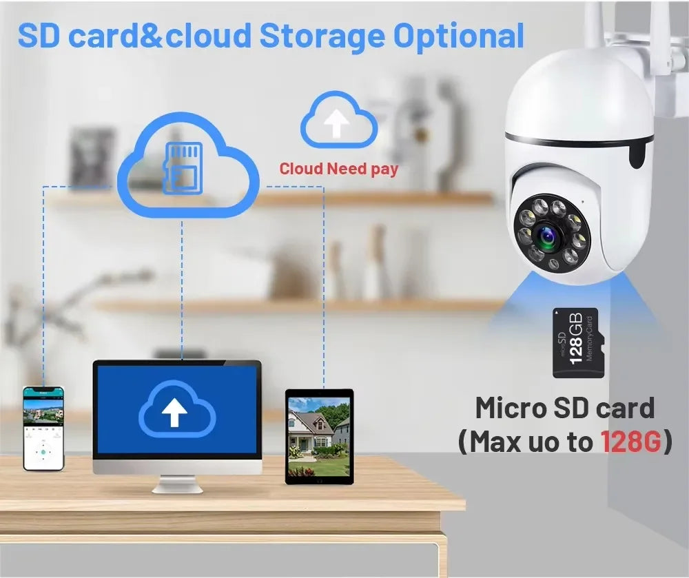 Caméra De Surveillance Wi-Fi PTZ 8MP Avec Zoom 4X